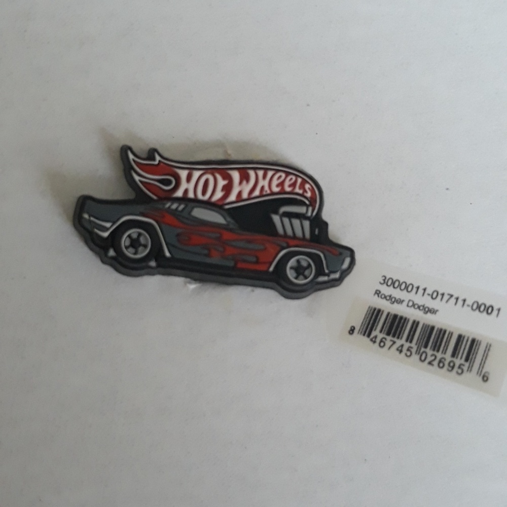 CROCS Jibbitz HotWheels Red Rodger Dodger Charm